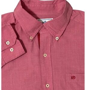 Southern Tide Men's Medium Pink Classic Fit Button Down Long Sleeve Shirt‎
